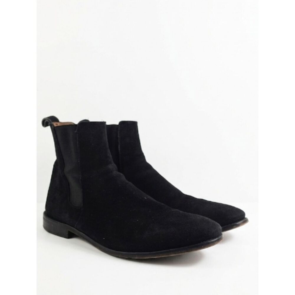 Oro The Classic Black Suede Chelsea Men's Boots Size 13.